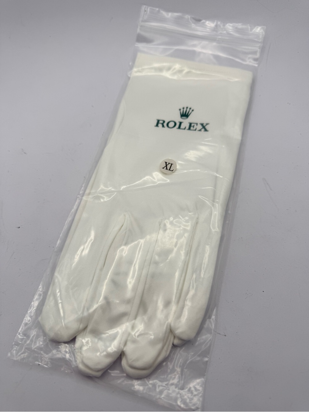 Rolex White Handling Gloves with Logo